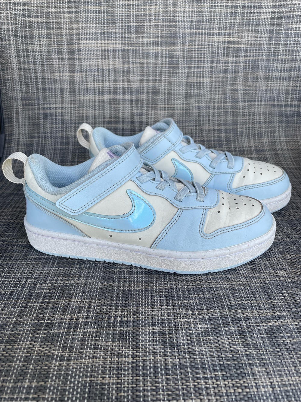 Nike Court Borough Recraft Low Top Sneakers "Soft Pearl/Celestine Blue" Girls 1